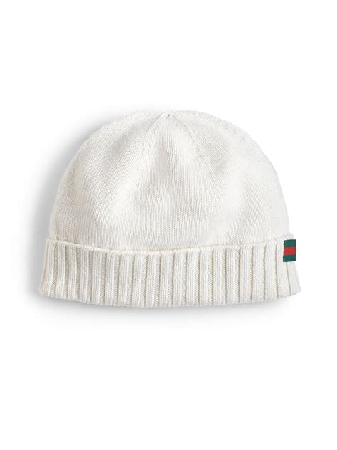 gucci white knit hat